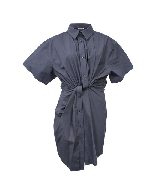 T By Alexander Wang Blue Alexander Wang. T Twisted Placket Dress