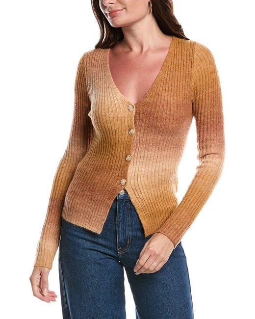 Sadie & Sage Blue Sage The Label Astrid Ombre Wool-Blend Cardigan