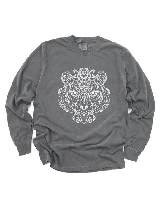 Simply Sage Market Gray Tiger Face Mandala