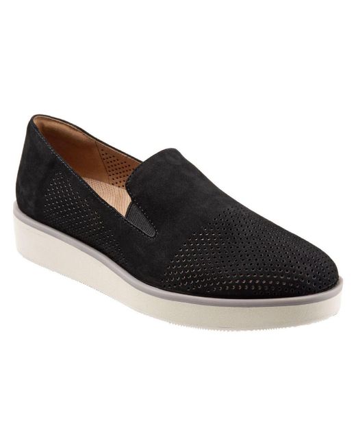 Softwalk® Black Whistle Pebbled Slip On Flatform Shoes