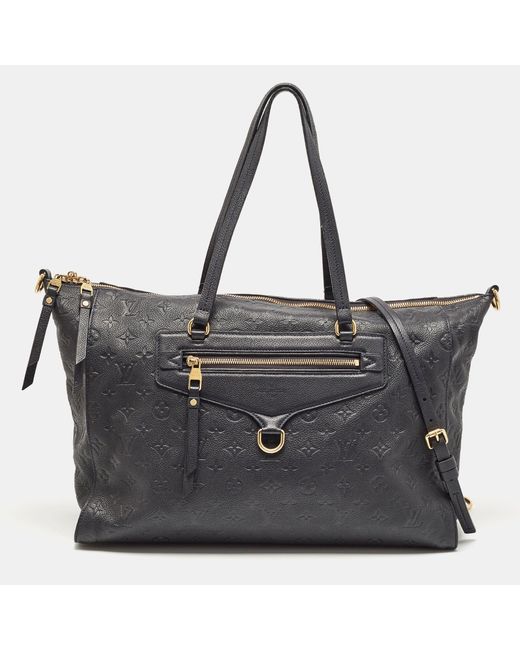 Louis Vuitton Black Infini Monogram Empreinte Leather Lumineuse Gm Bag