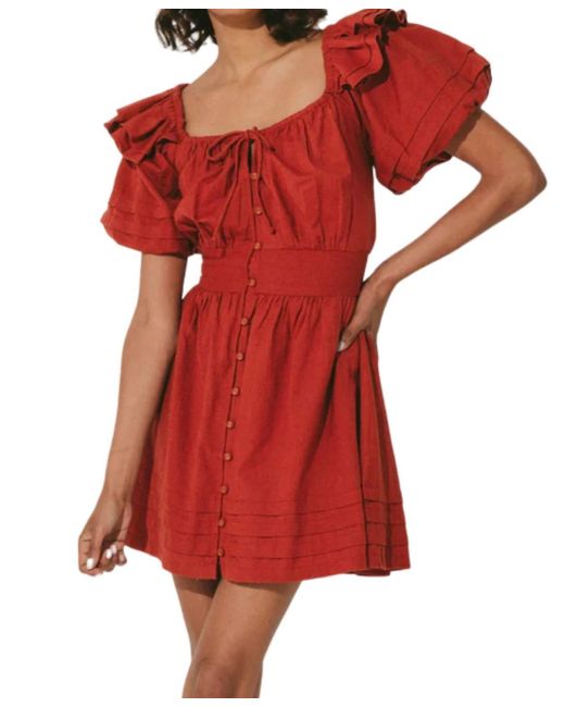 Cleobella Red Tana Dress
