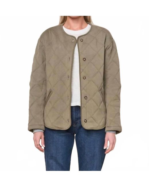 Stateside Natural Quilted Hooded Jacket