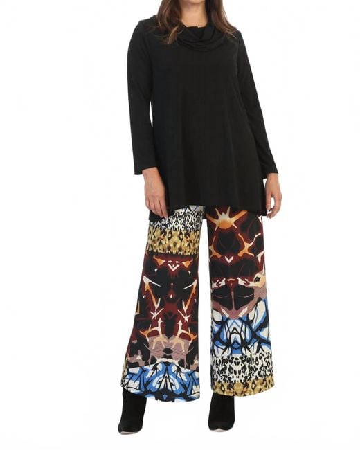 Jess & Jane Black Cowl Neck Tunic Top