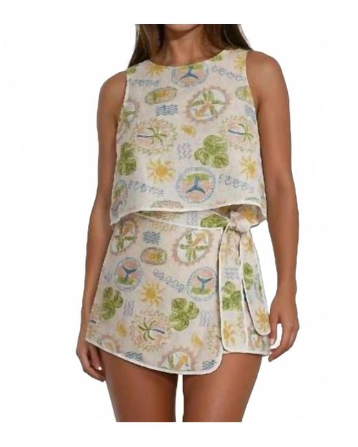 Sincerely Ours Green Tilly Wrap Skort