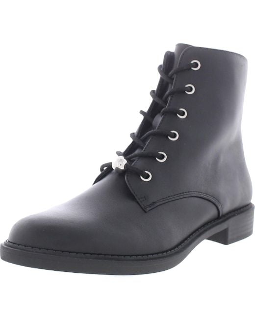 Alfani Black Bomontt Leather Zipper Booties