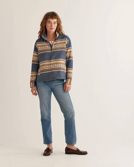 Pendleton Blue Yaquina Half Zip Pullover
