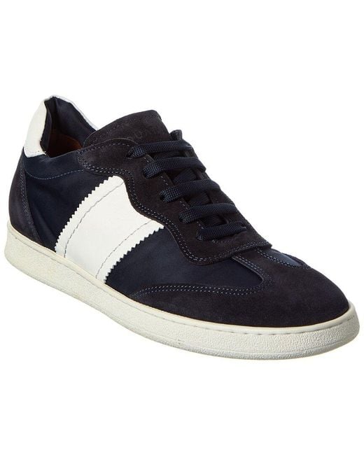 Aquatalia Men's Blue Biagio Suede Sneaker