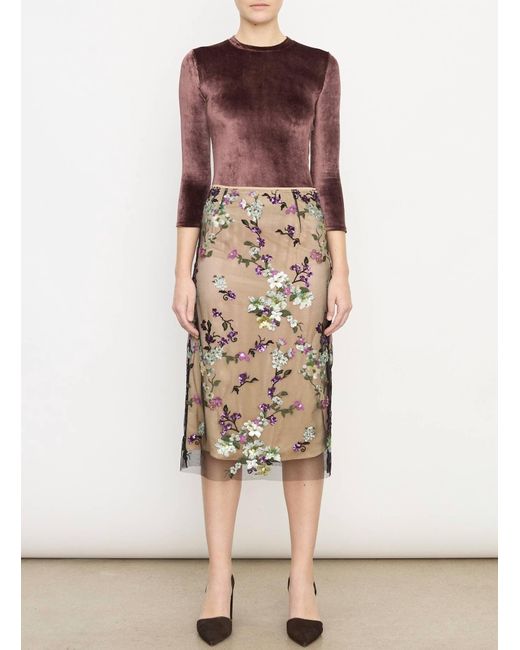 Vince Natural Begonia Sequin Skirt