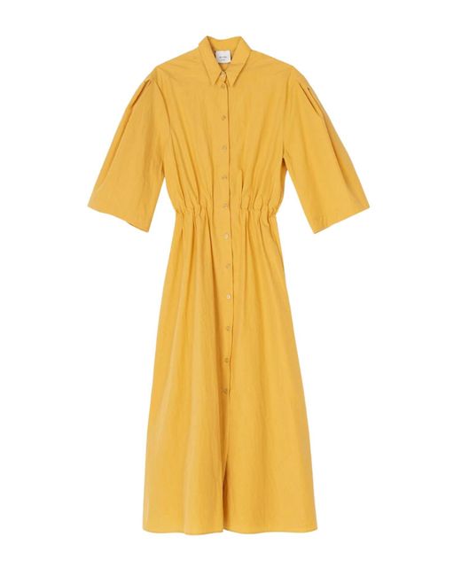 Alysi Yellow Chemisier Dress