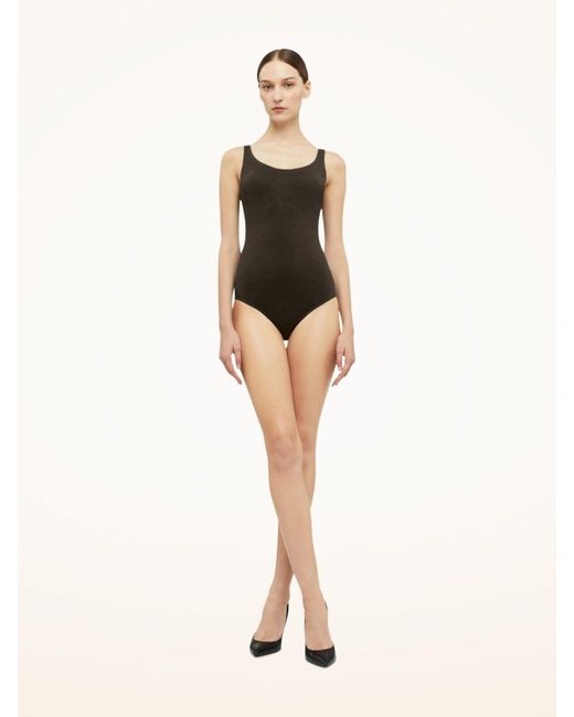 Wolford Natural Jamaika String Bodysuit Umber Stretch One Piece Jdm307