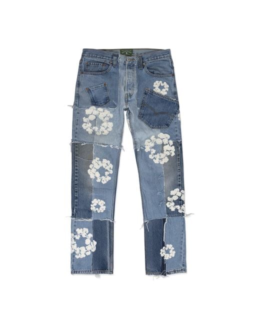 DENIM TEARS Blue Mvp Patchwork Jeans for men