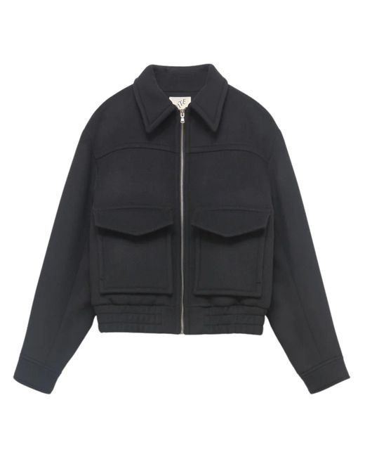 BITE STUDIOS Black Cila Flap-Pocket Zip-Front Jacket