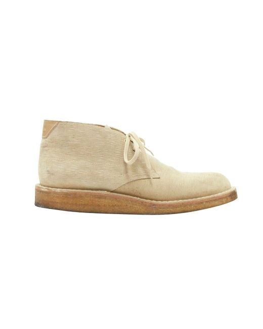 Louis Vuitton White Taupe Sand Epi Suede Crepe Sole Ankle Desert Boot for men