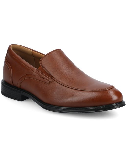 Vance Co. Brown Vance Emilio Mock-Toe Slip-On Dress Loafer for men
