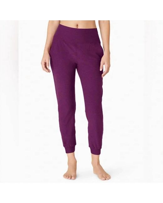 Beyond Yoga Purple Spacedye Midi jogger