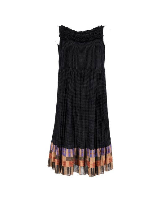 Missoni Black Shirred Pleated Mini Dress