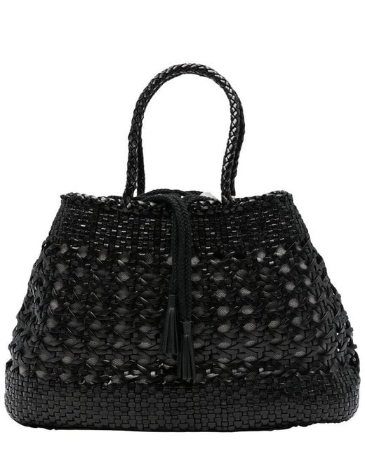 Dragon Diffusion Black Santa Cano Leather Tote