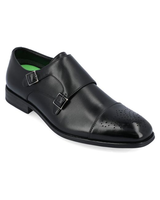 Vance Co. Black Atticus Faux Leather Square Toe Loafers for men