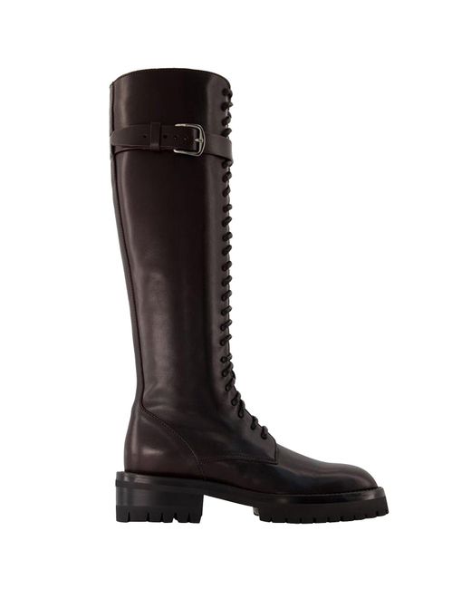 Ann Demeulemeester Black Lijsbet Boots - - Leather - Burgundy