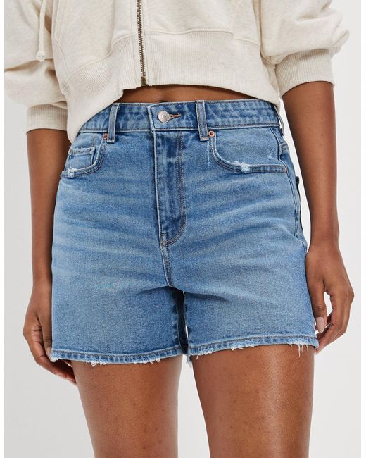 American Eagle Outfitters Blue Ae Stretch Denim Highest Waist baggy Short