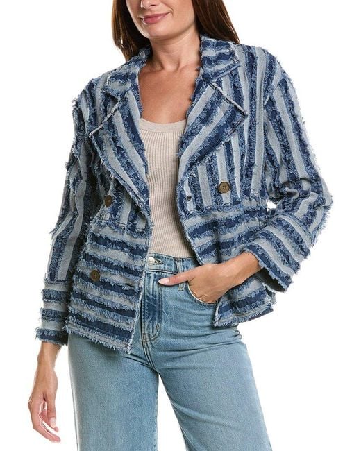 XCVI Blue Mavie Jacket