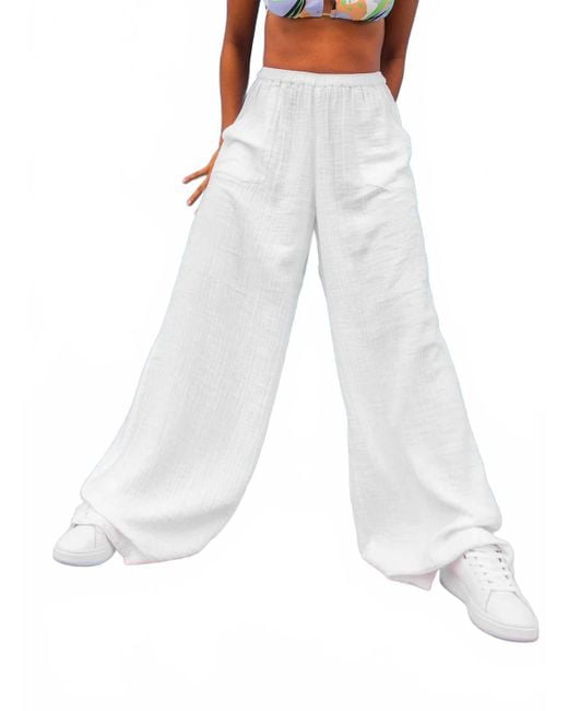 Roxy White What A Vibe Pants