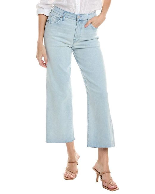 7 For All Mankind Blue Alexa Icefield Cropped Jean