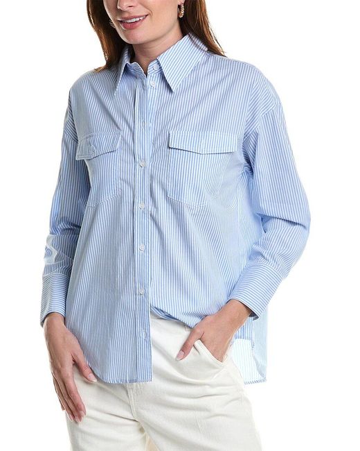 Blank NYC Blue Button -Up Shirt