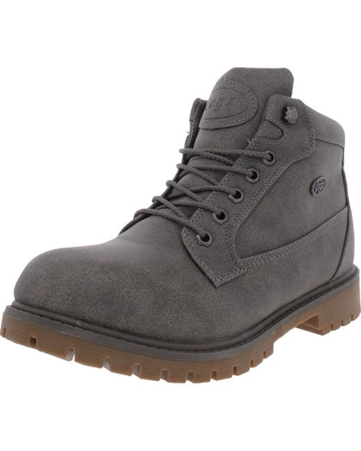 Lugz Black Mantle Mid Ankle L Chukka Boots