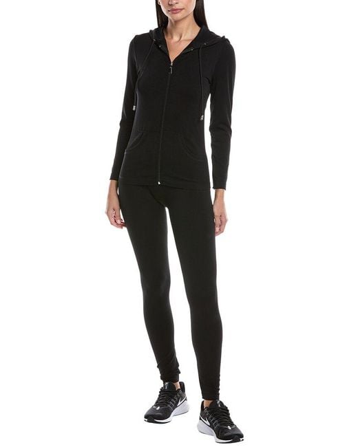 Marion Black 2Pc Zip Hoodie & Legging Set