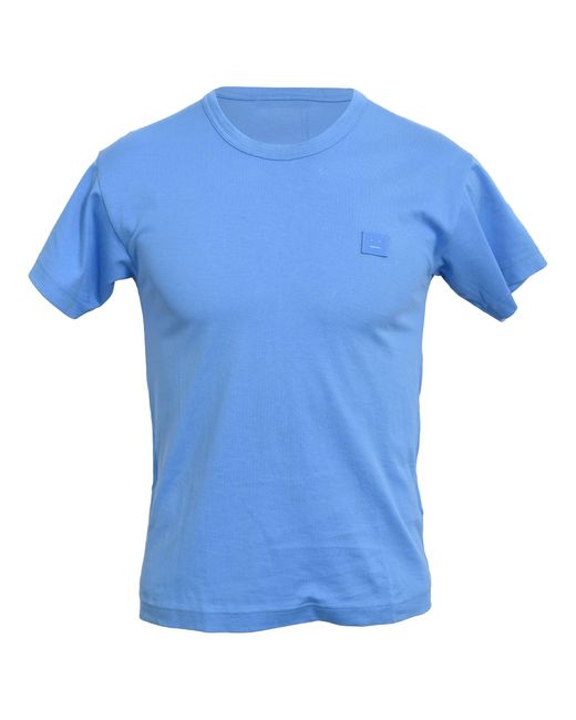 Acne Blue Logo-Patch T-Shirt for men