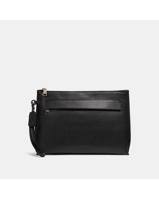 COACH Black Outlet Carryall Pouch