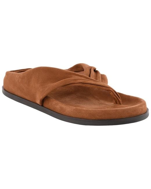 Seychelles Brown Draped Suede Sandal