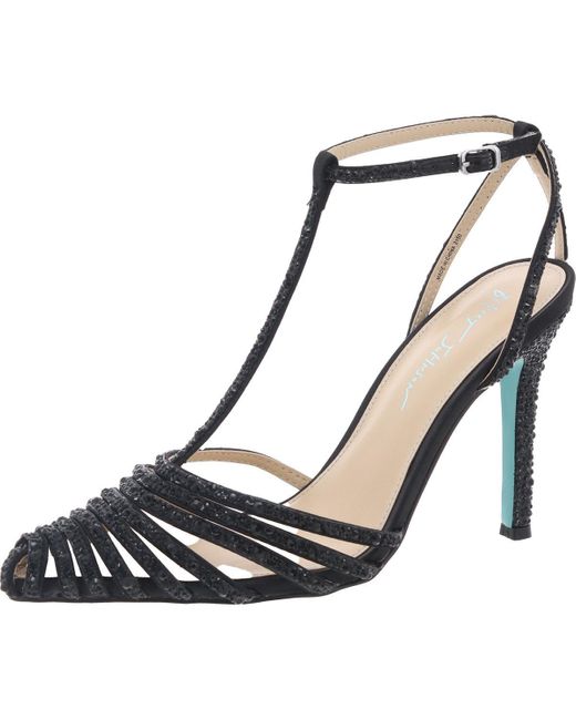 Betsey Johnson Black Sbali Embellished Pointed Toe Heels