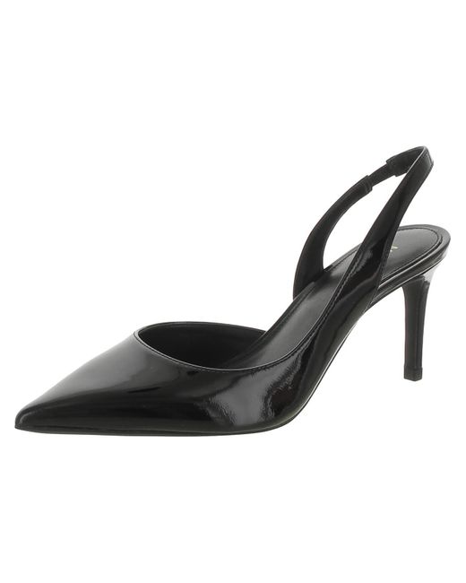 MICHAEL Michael Kors Black Alina Flex Sling Padded Insole Patent Leather Slingback Heels