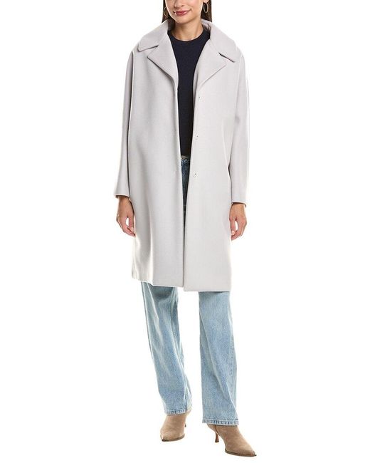 Herno Blue Wool & Cashmere-Blend Coat