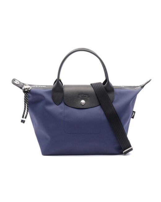 Longchamp Blue Le Pliage Energy S Tote Bag Nylon Leather