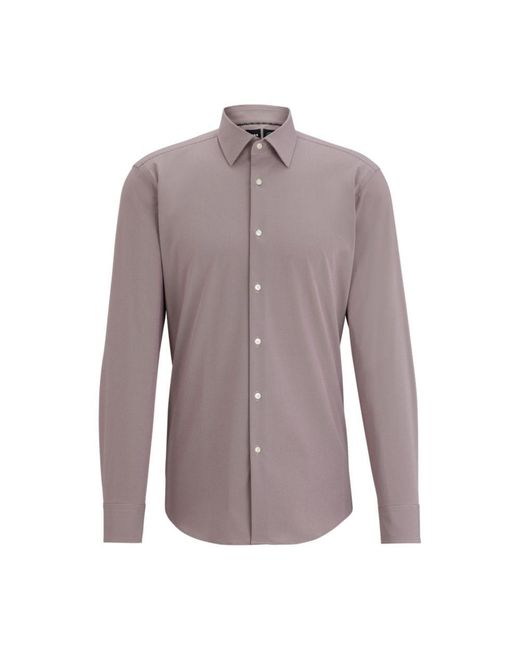 Boss Purple Regular-fit Shirt for men