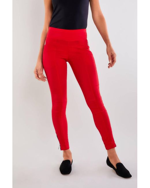 Anatomie High Waisted Travel & Performance Pant In Atomic Red