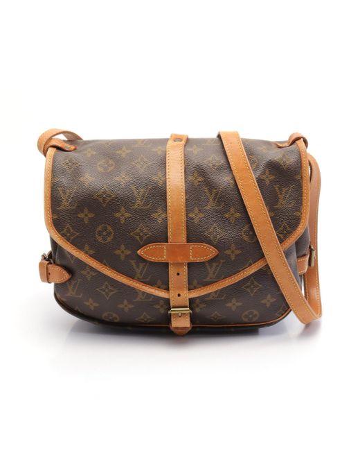 Louis Vuitton Brown Saumur 30 Monogram Shoulder Bag Pvc Leather