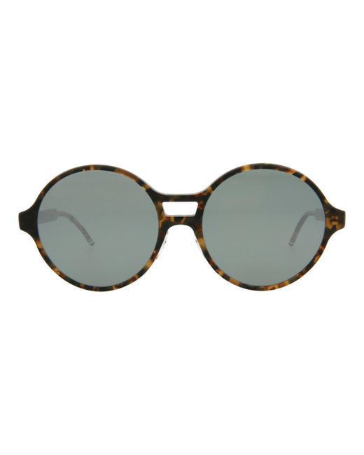 Thom Browne Gray Oval-frame Acetate Sunglasses