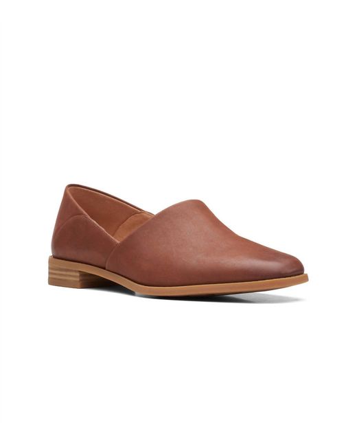 Clarks Brown Pure Belle Leather Slip On Shoe
