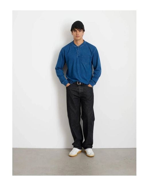 Alex Mill Blue Alan Henley Tee for men