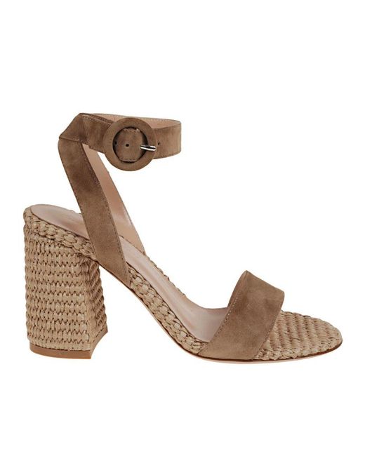 Gianvito Rossi Natural Suede Sandal