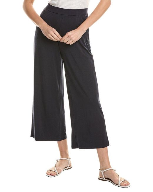 Eileen Fisher Black Cropped Wide Leg Pant