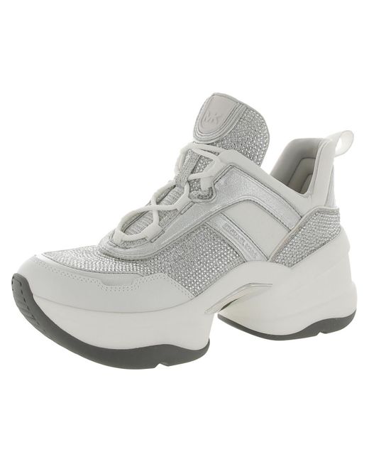MICHAEL Michael Kors Gray Embellished Chunky Casual And Fashion Sneakers