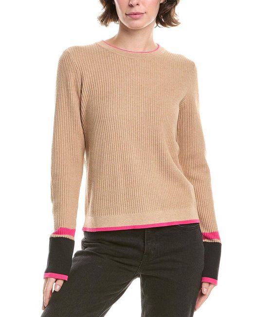 Forte Black Rib Crewneck Sweater