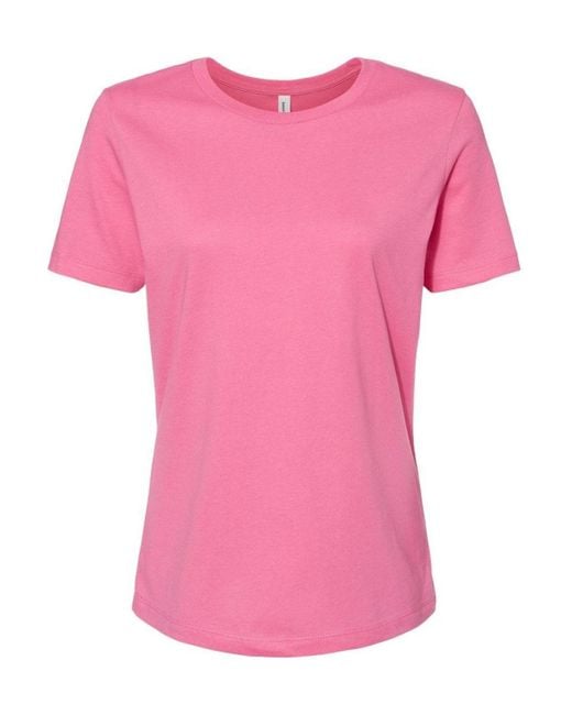 Bella Canvas Pink Relaxed Jersey Tee