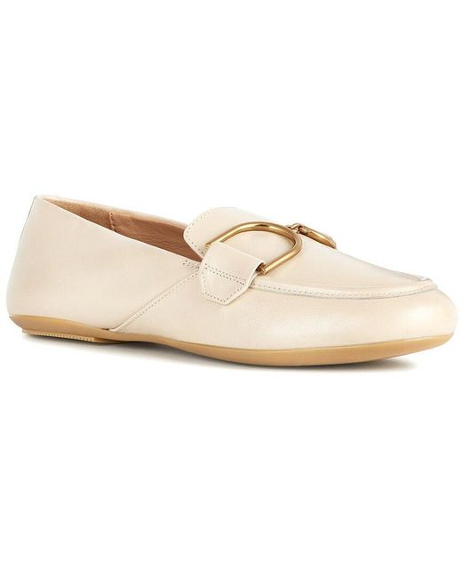 Geox White Palmaria Leather Moccasin
